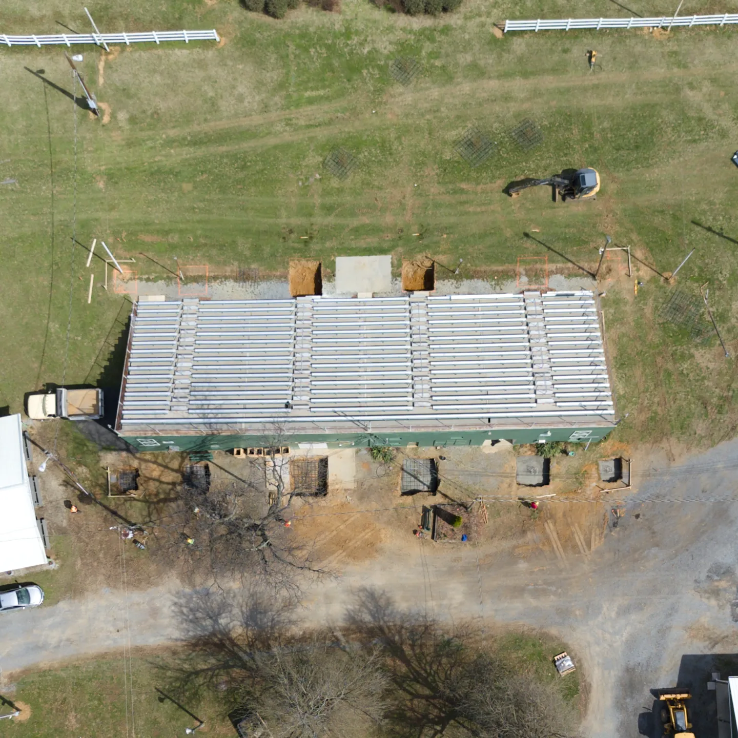picture before all site work was completed for Clarke County Fairgrounds
